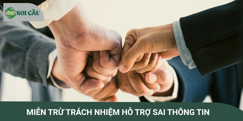 Miễn trừ trách nhiệm với trường hợp sai thông tin
