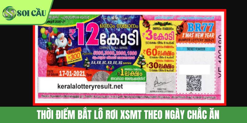 Thời điểm bắt lô rơi XSMT theo ngày chắc ăn