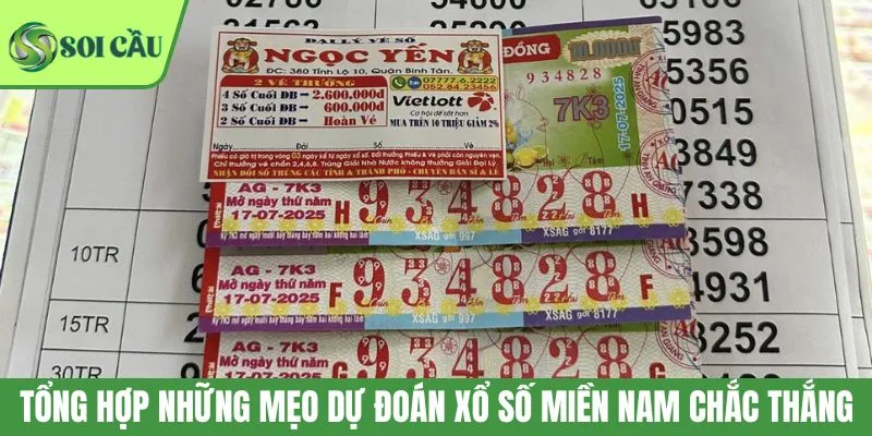 Tổng hợp những mẹo dự đoán xổ số miền Nam chắc thắng