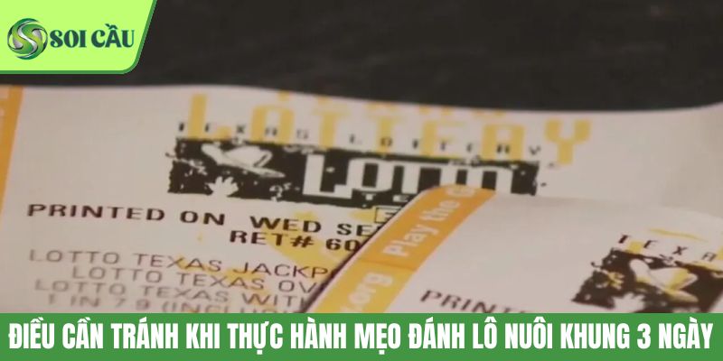 Điều cần tránh khi thực hành mẹo đánh lô nuôi khung 3 ngày