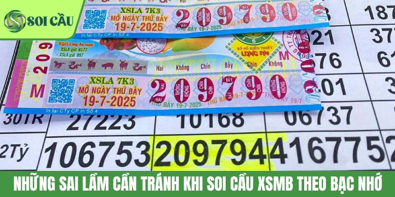 Những sai lầm cần tránh khi soi cầu XSMB theo bạc nhớ